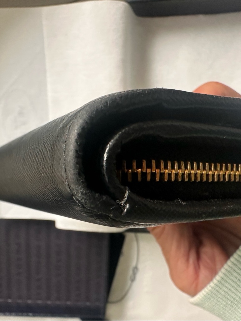 Prada Black Saffiano Leather Wallet with Gold Logo - Picture 6 of 13